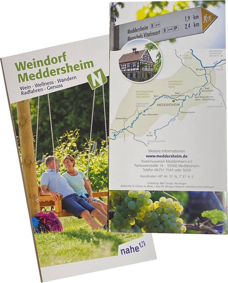 Aktueller Flyer des Weindorfs Meddersheim